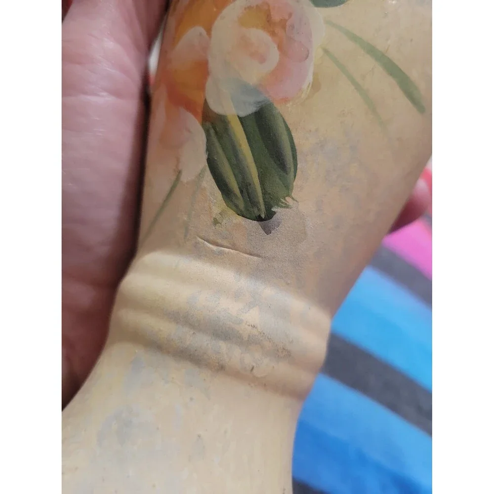 Vintage Floral Painted Vase